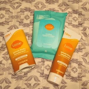🌌 3/$40 'Lume' Aluminum Free Deoderant, Wipes, & Cream Full size Sampler